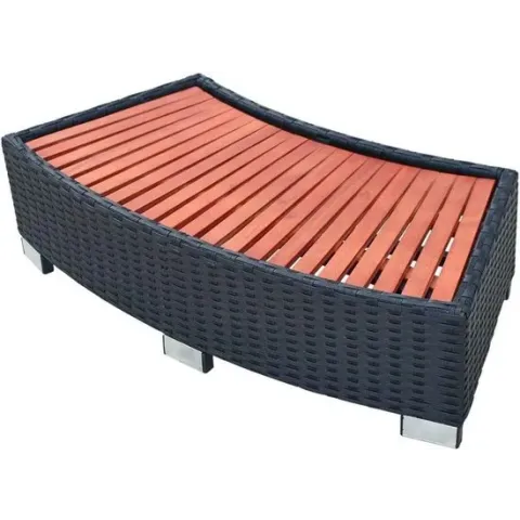 vidaXL Spa trapje 92x45x25 cm poly rattan zwart