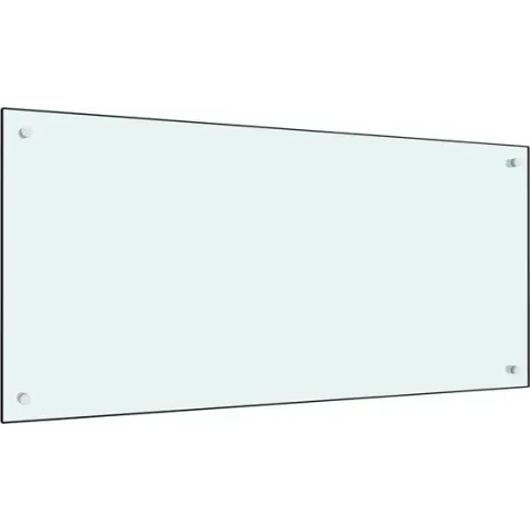 vidaXL Spatscherm keuken 100x50 cm gehard glas wit