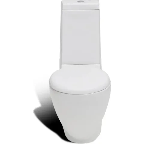 vidaXL Staand toilet en bidet set (wit)  VDXL_270059