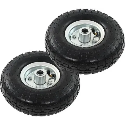vidaXL Steekwagenwielen 4.10/3.50-4 (260x83) rubber 2 st