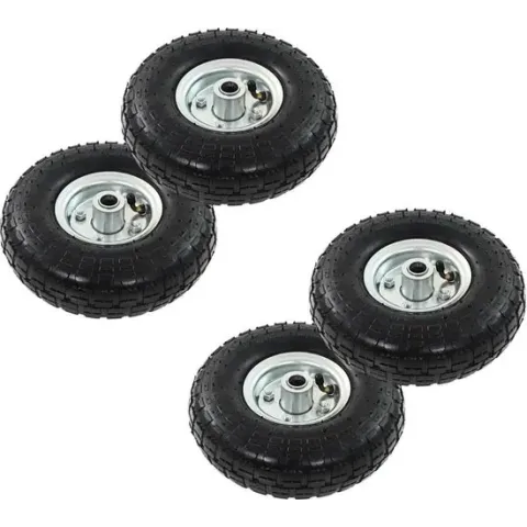 vidaXL Steekwagenwielen 4.10/3.50-4 (260x83) rubber 4 st