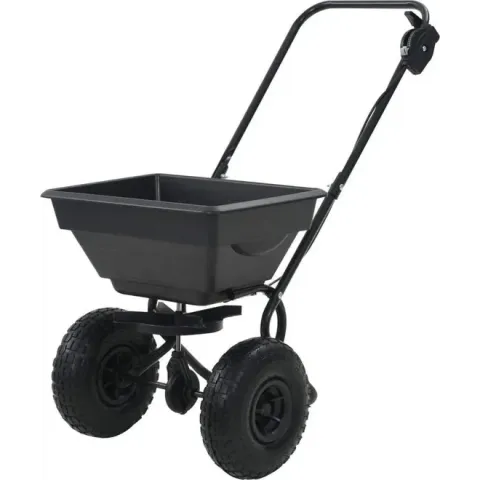 vidaXL Strooiwagen duwmodel 15 L 92x46x70 cm PVC en staal