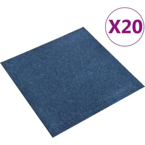 vidaXL Tapijttegels 20 st 5 m² 50x50 cm donkerblauw