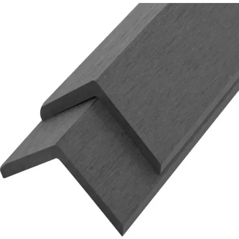 vidaXL Terras hoekplinten 170 cm HKC grijs 5 st