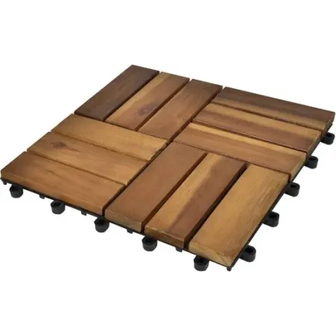 vidaXL Terrastegels acaciahout 30 x 30 cm (10 stuks)