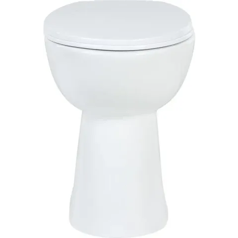 vidaXL Toilet verhoogd 7 cm soft-close randloos keramiek wit  VDXL_145779