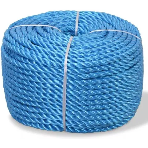 vidaXL Touw gedraaid 12 mm 100 m polypropyleen blauw