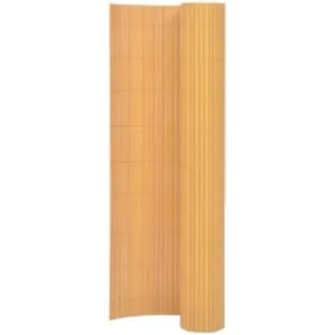 vidaXL Tuinafscheiding dubbelzijdig 110x300 cm geel