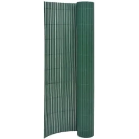 vidaXL Tuinafscheiding dubbelzijdig 90x400 cm groen