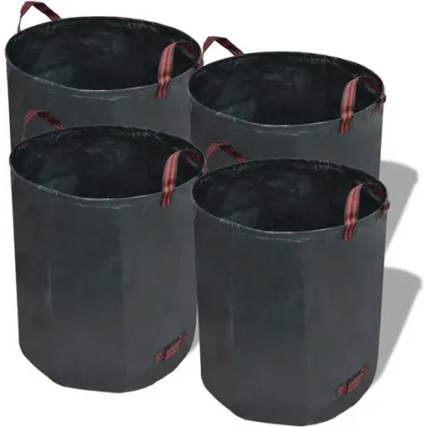 vidaXL Tuinafval zak Groen 272L 150 g/vierkante meter (4 stuks)