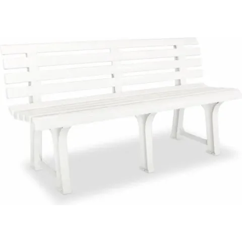 vidaXL Tuinbank 145.5 cm kunststof wit