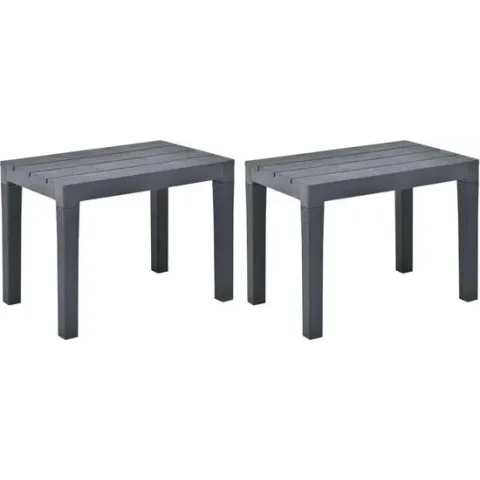 vidaXL Tuinbanken 2 st kunststof antraciet  VDXL_48781