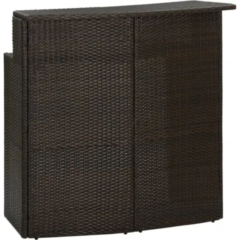 vidaXL Tuinbartafel 120x55x110 cm poly rattan bruin  VDXL_313467