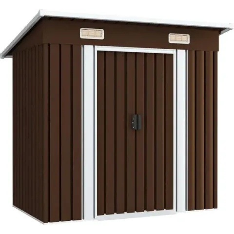 vidaXL Tuinberging 194x121x181 cm staal bruin