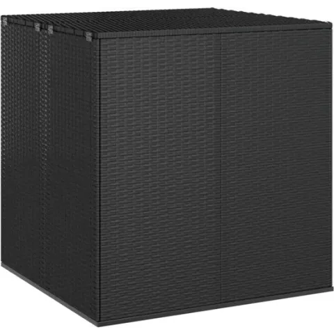 vidaXL Tuinbox 100x97.5x104 cm polyetheen rattan zwart