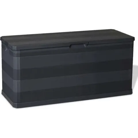 vidaXL Tuinbox 117x45x56 cm zwart
