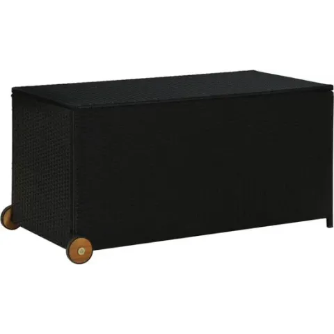 vidaXL Tuinbox 120x65x61 cm poly rattan zwart