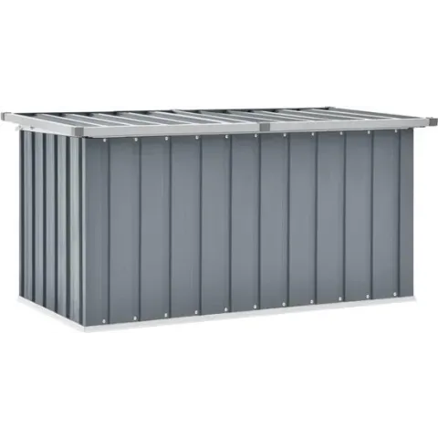 vidaXL Tuinbox 129x67x65 cm grijs