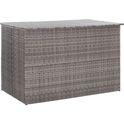 vidaXL Tuinbox 150x100x100 cm poly rattan grijs