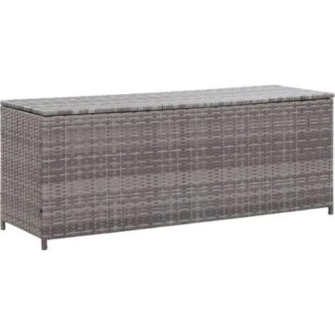 vidaXL Tuinbox 150x50x60 cm poly rattan grijs