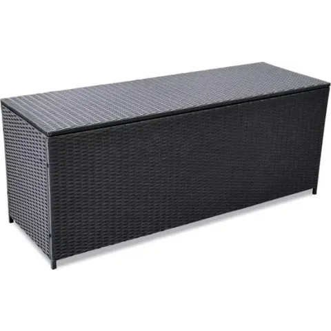 vidaXL Tuinbox 150x50x60 cm poly rattan zwart