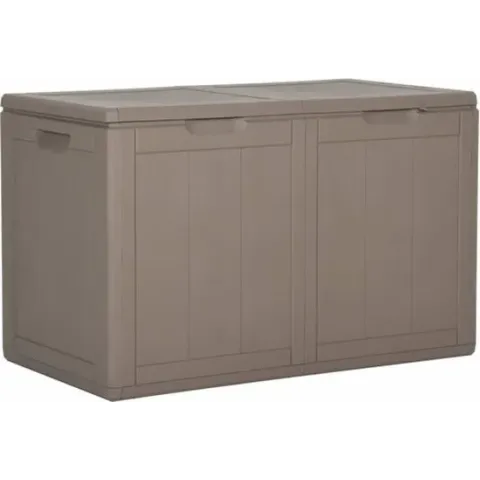 vidaXL Tuinbox 180 L PP rattan bruin