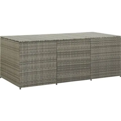 vidaXL Tuinbox 180x90x75 cm poly rattan grijs