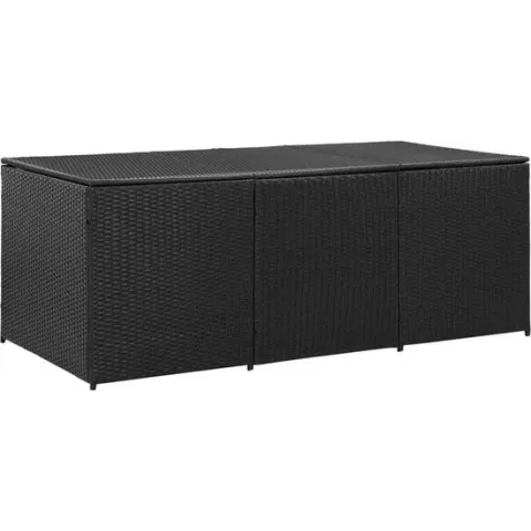 vidaXL Tuinbox 180x90x75 cm poly rattan zwart