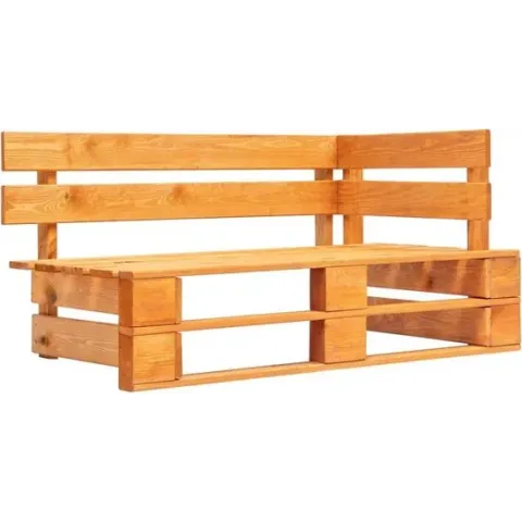 vidaXL Tuinhoekbank pallet hout honingbruin