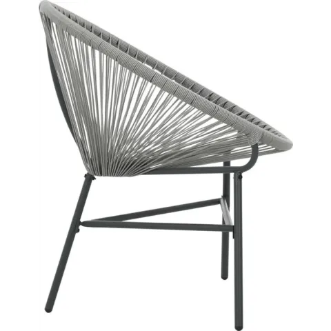 vidaXL Tuinmaanstoel poly rattan grijs