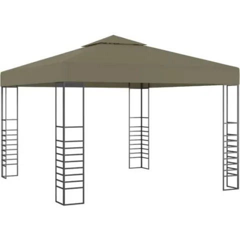 vidaXL Tuinpaviljoen 180 g/m² 3x3 m taupe