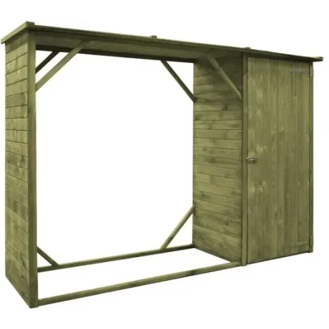 vidaXL Tuinschuur 253x80x170 cm grenenhout
