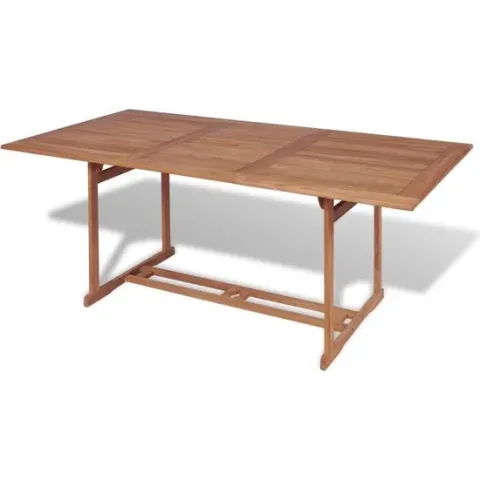 vidaXL Tuintafel 180x90x75 cm massief teakhout  VDXL_43034