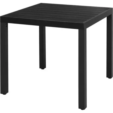 vidaXL Tuintafel 80x80x74 cm aluminium en HKC zwart  VDXL_42790