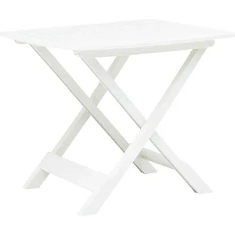 vidaXL Tuintafel inklapbaar 79x72x70 cm kunststof wit