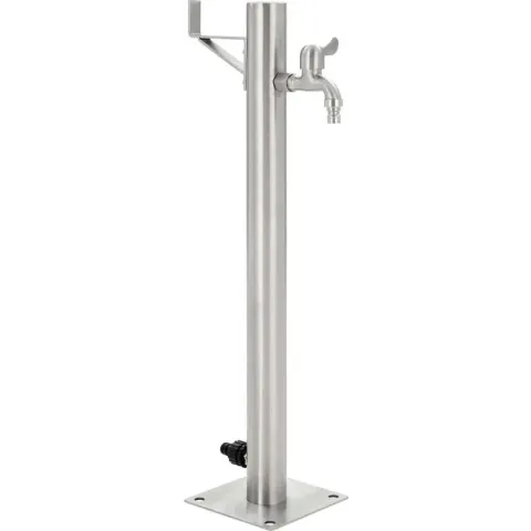 vidaXL Tuinwaterkolom rond 65 cm roestvrij staal