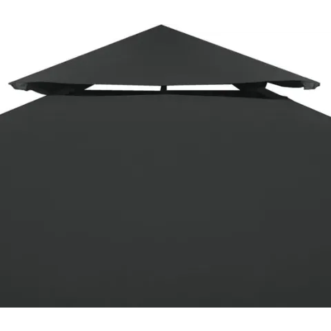vidaXL Vervangend tentdoek prieel 310 g/m² 3x3 m donkergrijs  VDXL_40878