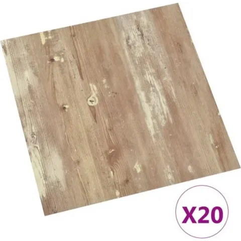 vidaXL Vloerplanken 20 st zelfklevend 1.86 m² PVC bruin