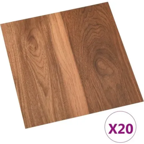 vidaXL Vloerplanken 20 st zelfklevend 1.86 m² PVC bruin