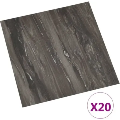 vidaXL Vloerplanken 20 st zelfklevend 1.86 m² PVC donkergrijs