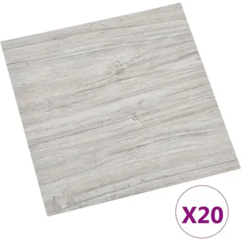 vidaXL Vloerplanken 20 st zelfklevend 1.86 m² PVC lichtgrijs