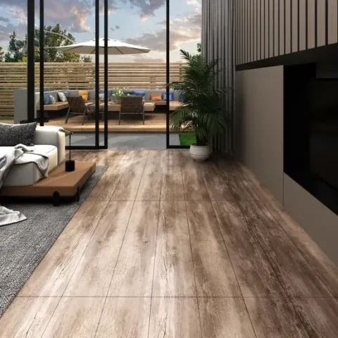 vidaXL Vloerplanken zelfklevend 5.02 m² 2 mm PVC woodwash