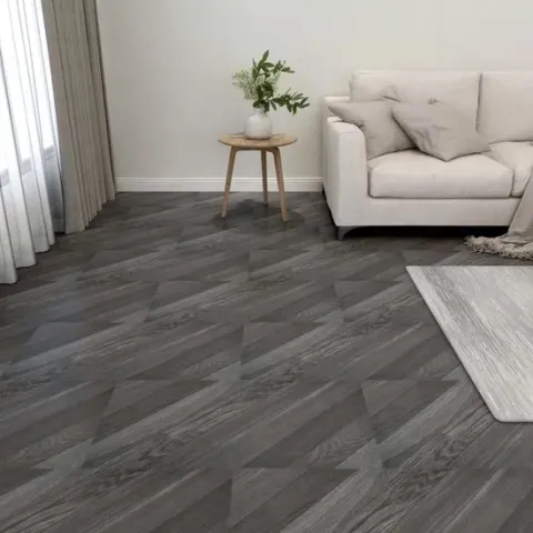 vidaXL Vloerplanken zelfklevend 55 st 5.11 m² PVC gestreept grijs