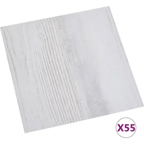 vidaXL Vloerplanken zelfklevend 55 st 5.11 m² PVC lichtgrijs