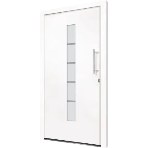 vidaXL Voordeur 100x200 cm aluminium en PVC wit  VDXL_3056806