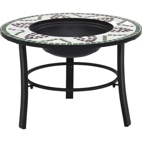 vidaXL Vuurschaal mozaïek 68 cm keramiek groen