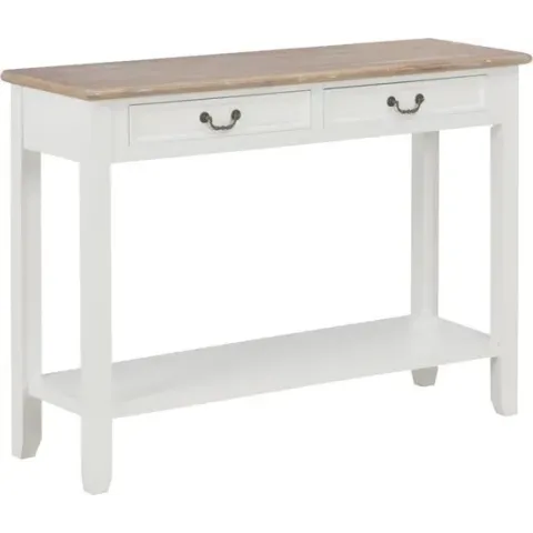 vidaXL Wandtafel 110x35x80 cm hout wit