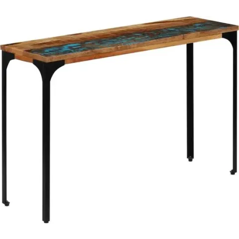 vidaXL Wandtafel 120x35x76 cm massief gerecycled hout