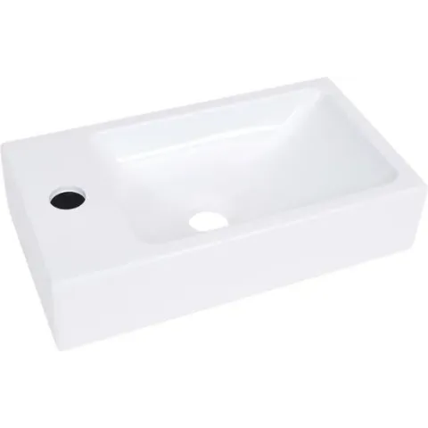 vidaXL Wastafel 400x220x90 mm SMC wit