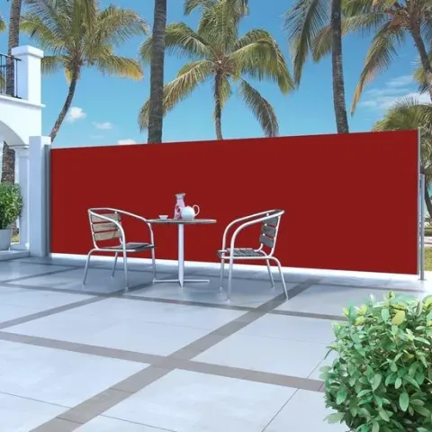 vidaXL Windscherm uittrekbaar 160x500 cm rood